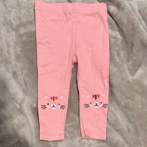 Charming Pink Cat Kids Leggings